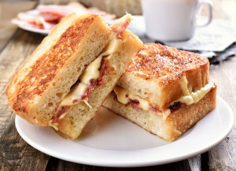 Ham and Brie Open-Faced Sandwich